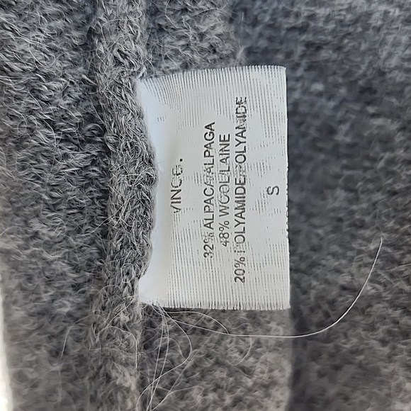 Vince Alpaca Wool Shrug Grey Size S - Picture 10 of 10